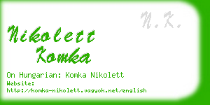 nikolett komka business card